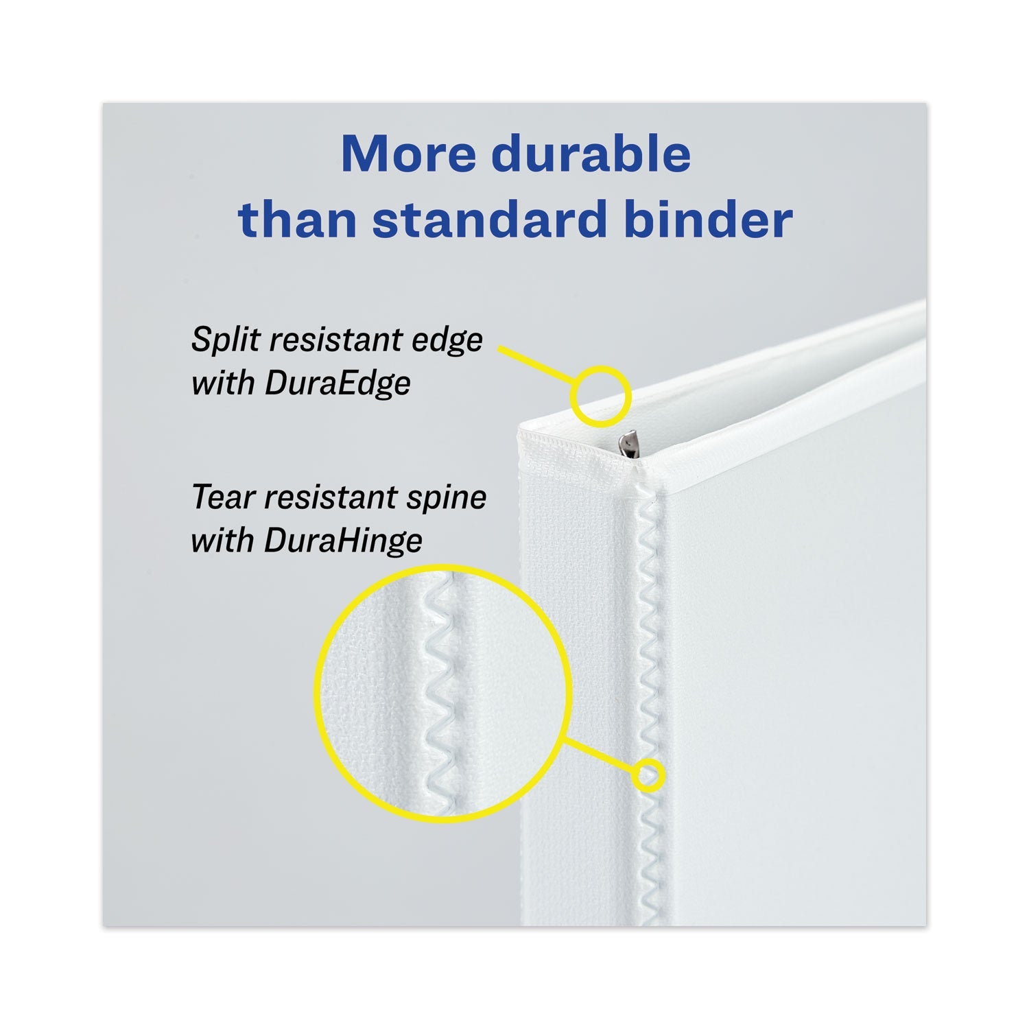 Avery Heavy-Duty View Binder with DuraHinge and Locking One Touch EZD Rings, 3 Rings, 4" Capacity, 11 x 8.5, Chartreuse