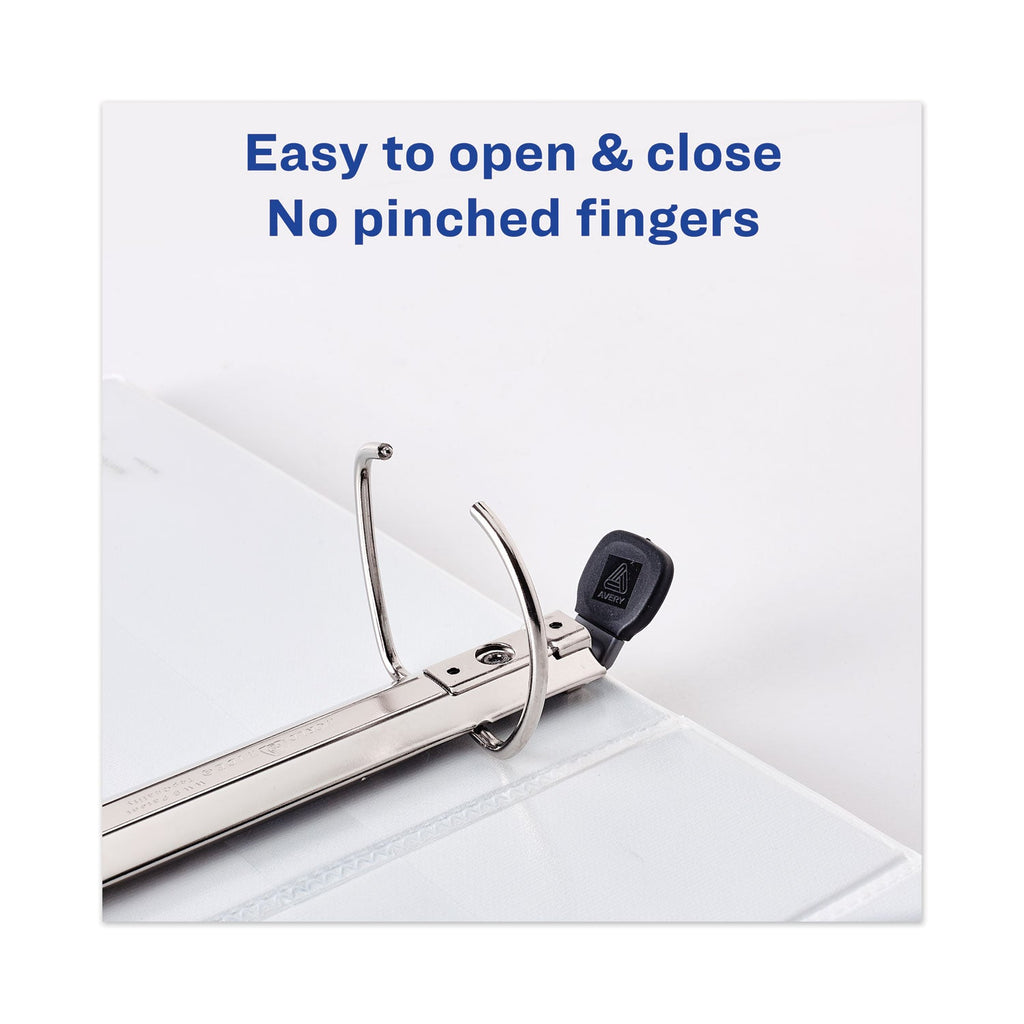 Avery Heavy-Duty View Binder with DuraHinge and One Touch EZD Rings, 3 Rings, 2" Capacity, 11 x 8.5, Navy Blue