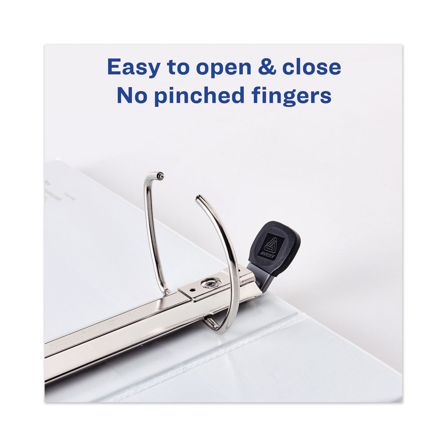 Avery Heavy-Duty View Binder with DuraHinge and One Touch EZD Rings, 3 Rings, 1.5" Capacity, 11 x 8.5, White