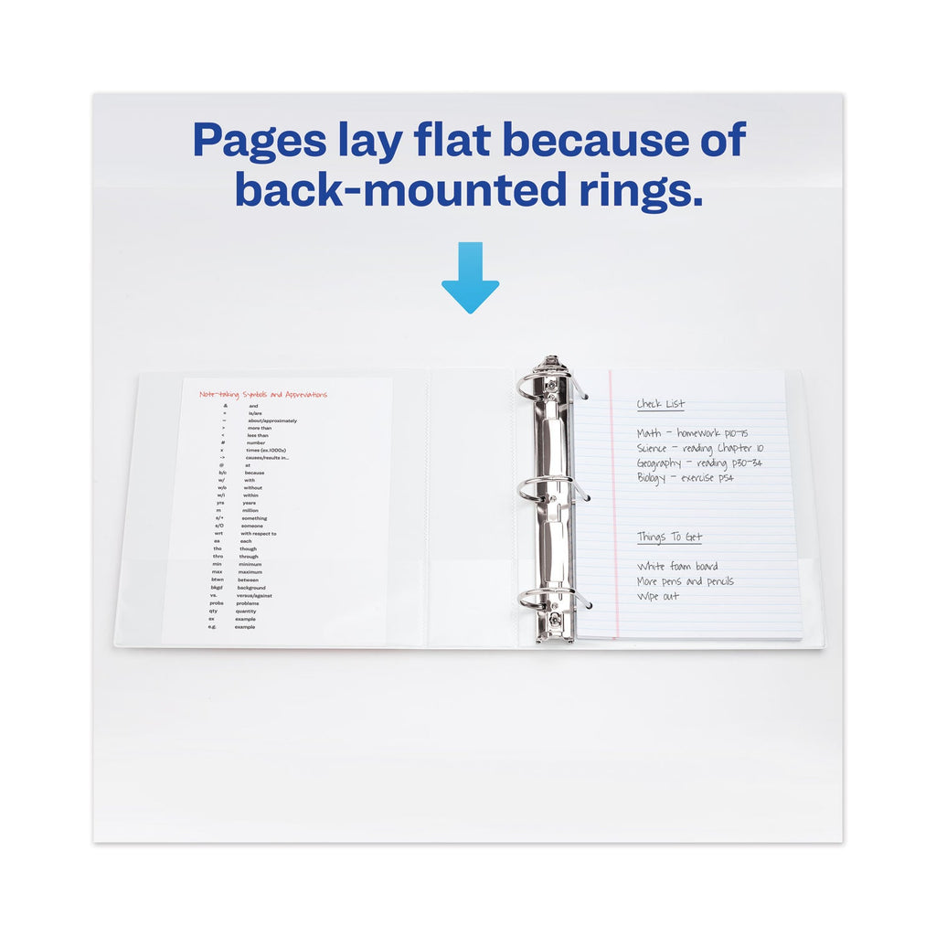 Avery Heavy-Duty View Binder with DuraHinge, One Touch EZD Rings and Extra-Wide Cover, 3 Ring, 3" Capacity, 11 x 8.5, White, (1321)