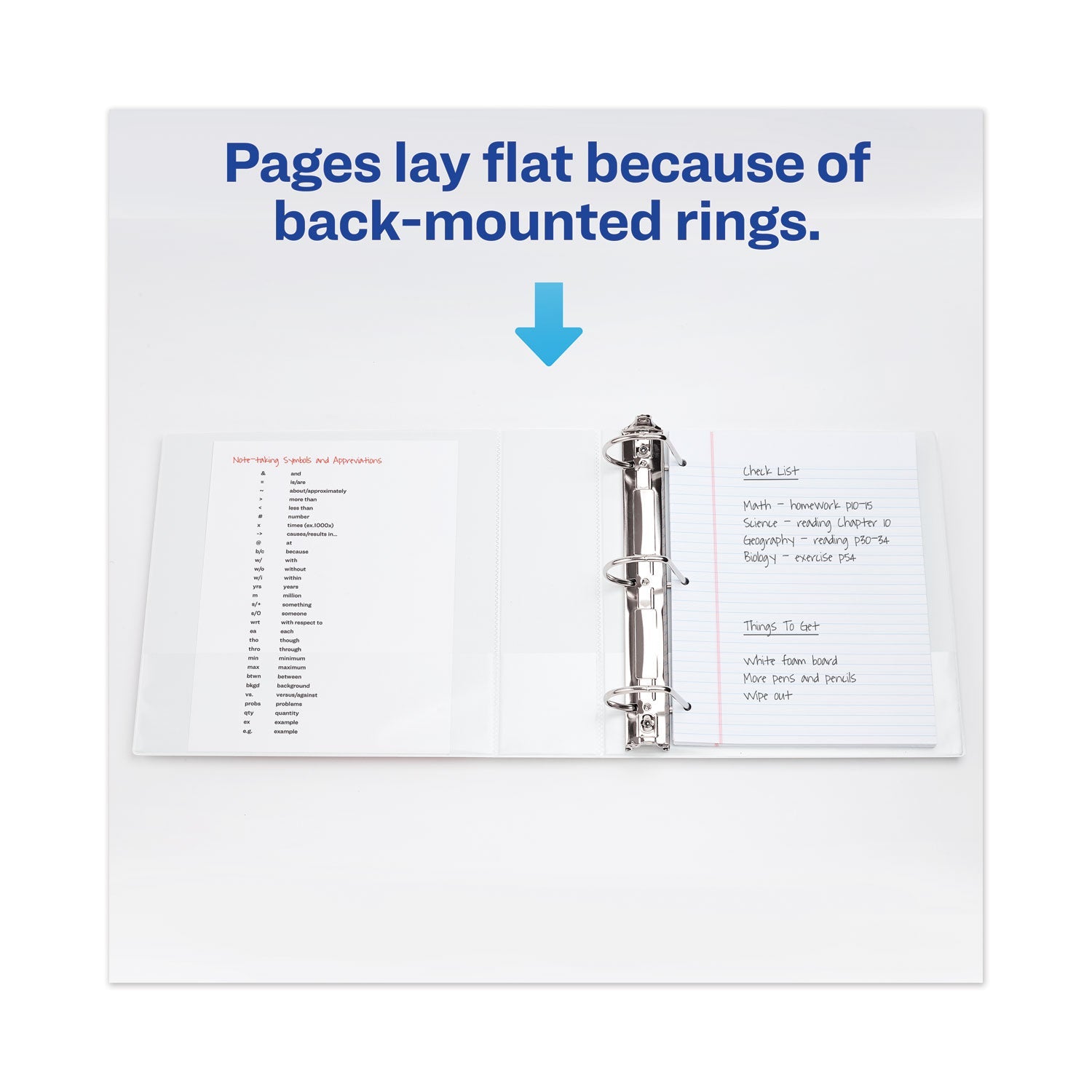 Avery Heavy-Duty View Binder with DuraHinge, One Touch EZD Rings and Extra-Wide Cover, 3 Ring, 3" Capacity, 11 x 8.5, White, (1321)