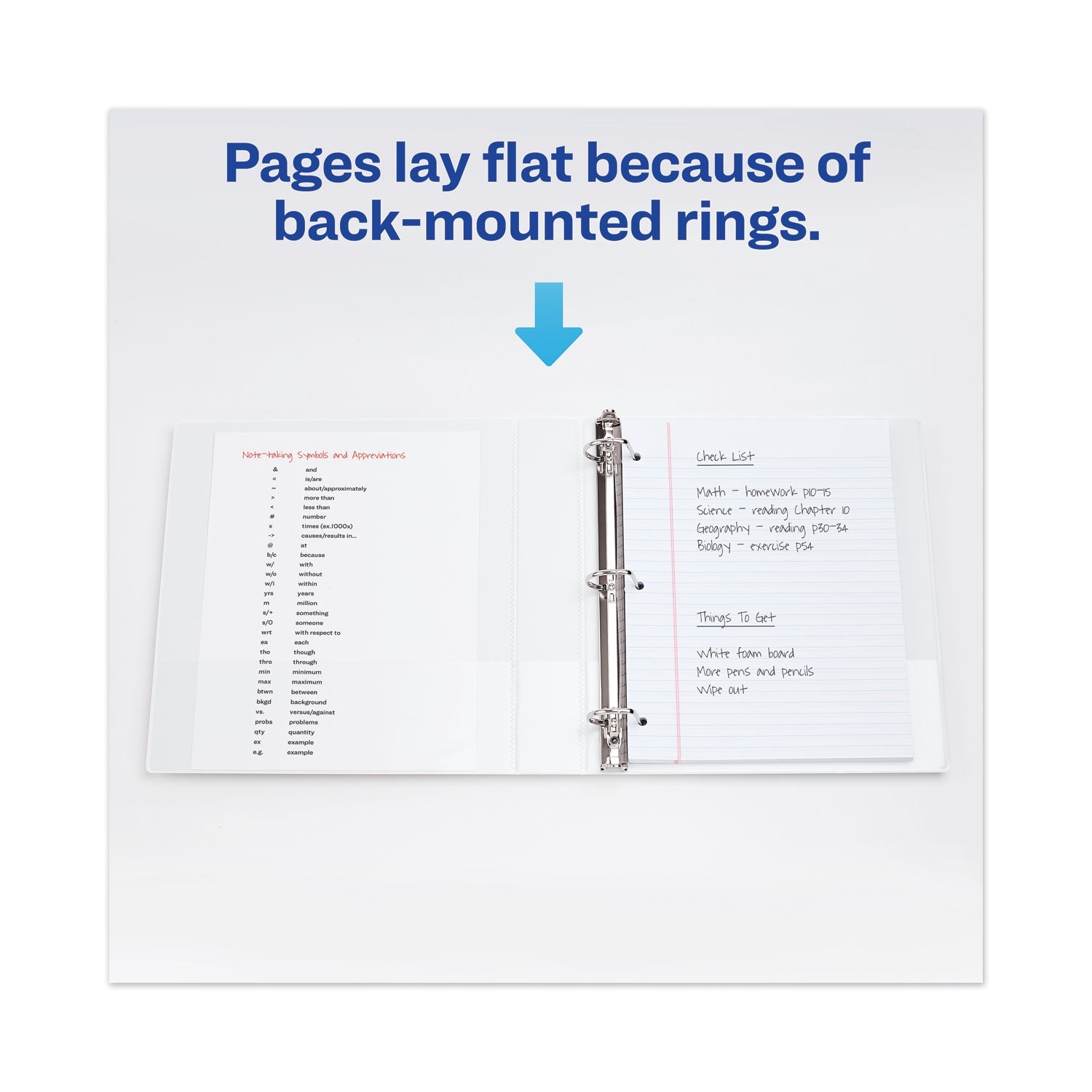 Avery Heavy-Duty View Binder with DuraHinge and One Touch EZD Rings, 3 Rings, 1.5" Capacity, 11 x 8.5, White
