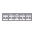 Rubbermaid Recycle Label Kit for Slim Jim Recycling Station Billboard, 10 Assorted Messages, 5.59 x 9.55, White/Clear