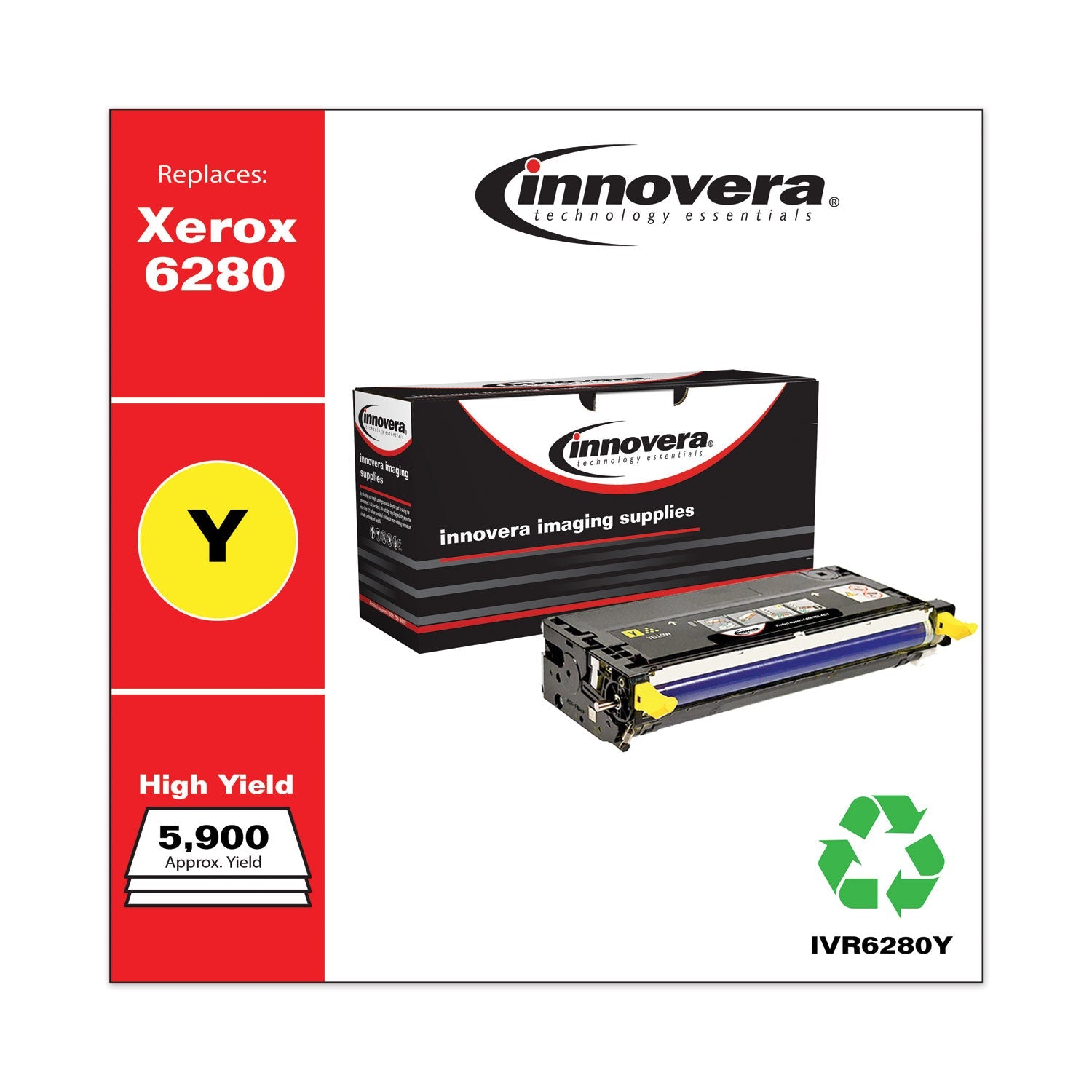 Innovera Remanufactured Yellow High-Yield Toner, Replacement for 106R01394, 5,900 Page-Yield