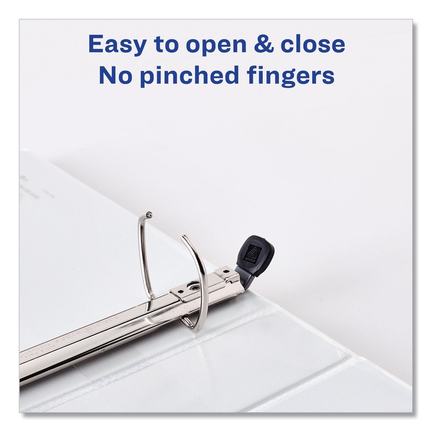 Avery Framed View Heavy-Duty Binders, 3 Rings, 1.5" Capacity, 11 x 8.5, Navy Blue
