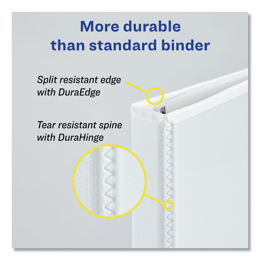 Avery Heavy-Duty View Binders, 3 Rings, 3" Capacity, 11 x 17, White