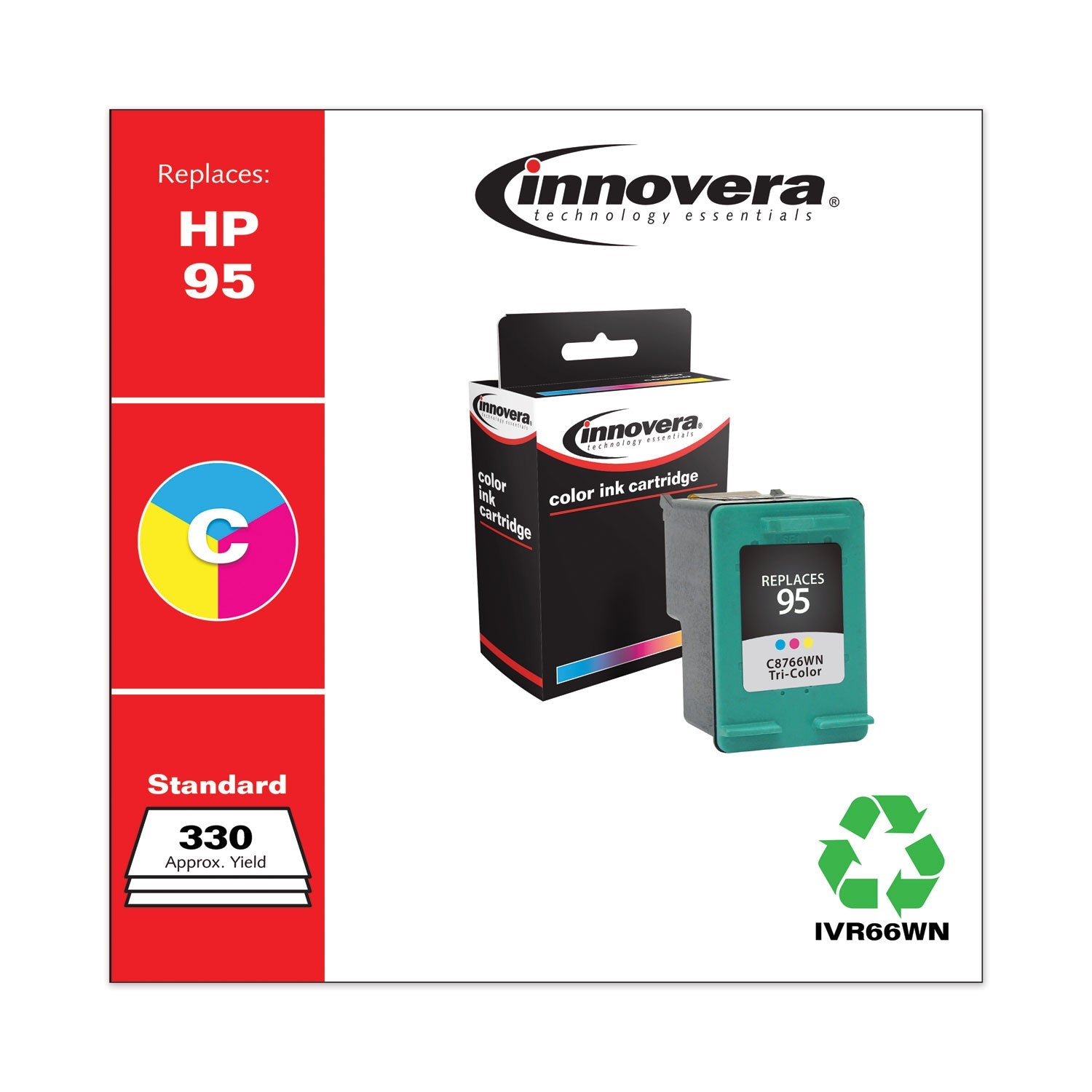 Innovera Remanufactured Tri-Color Ink, Replacement for 95 (C8766WN), 330 Page-Yield