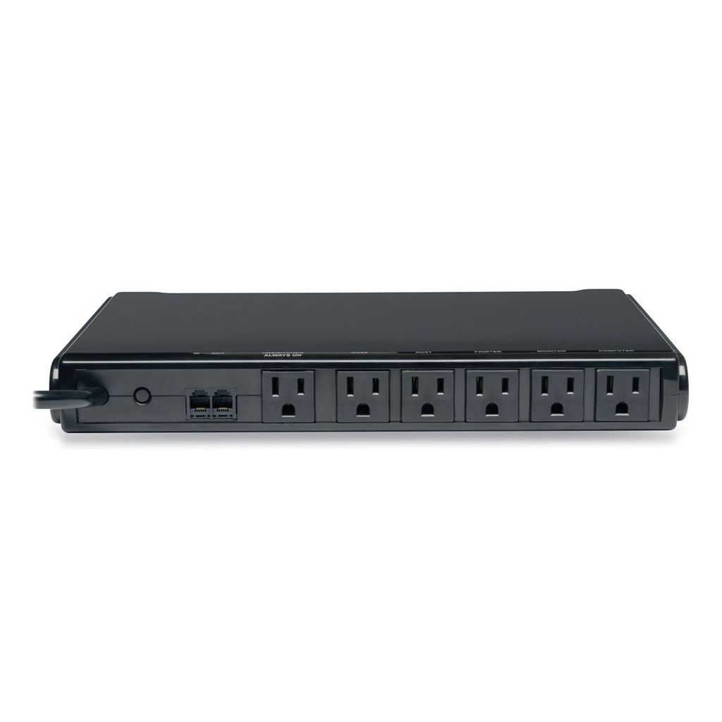Tripp Lite Isobar Surge Protector, 6 AC Outlets/2 USB Ports, 8 ft Cord, 3,150 J, Black