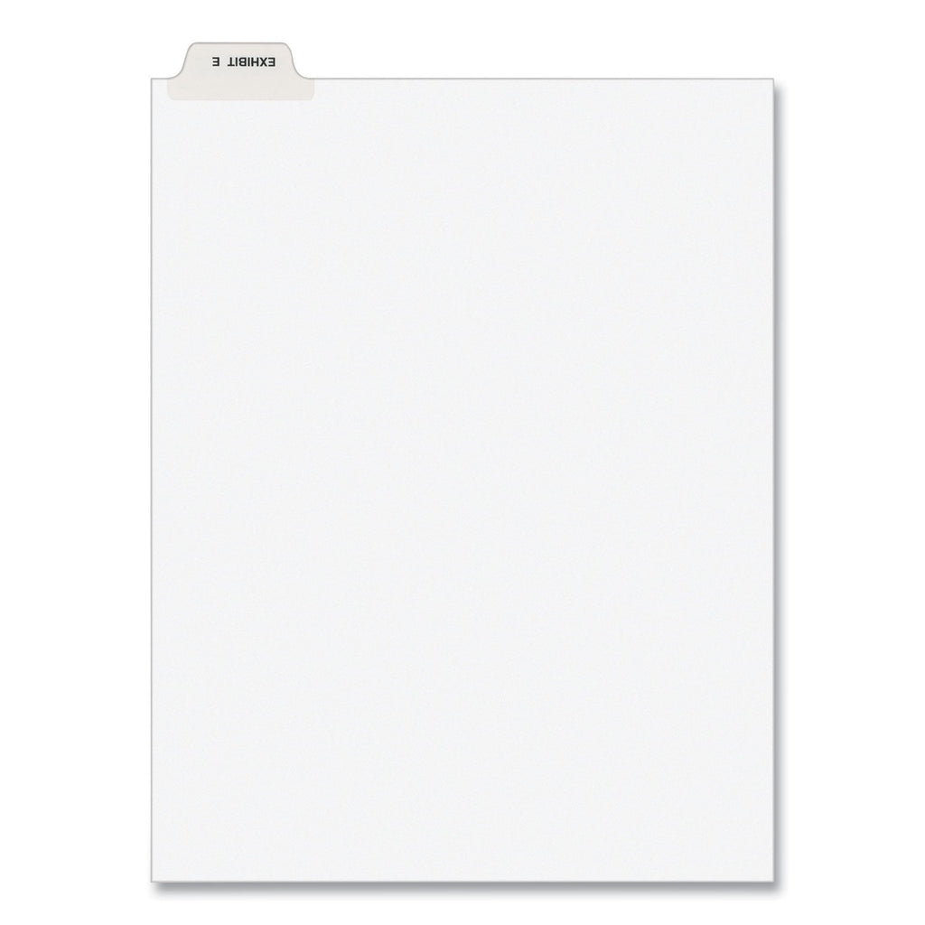 Avery-Style Preprinted Legal Bottom Tab Divider, 26-Tab, Exhibit E, 11 x 8.5, White, 25/PK