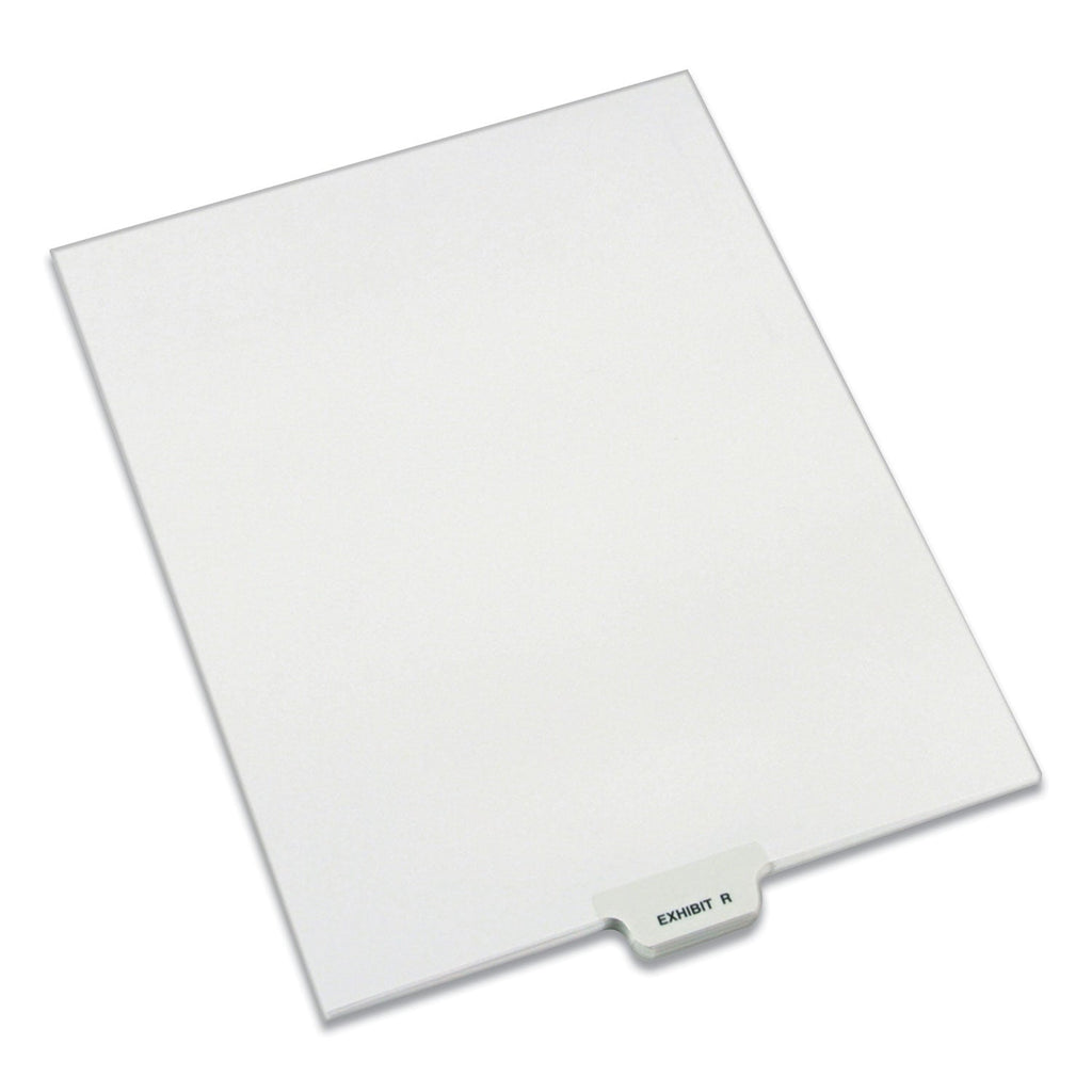 Avery-Style Preprinted Legal Bottom Tab Dividers, 26-Tab, Exhibit R, 11 x 8.5, White, 25/Pack