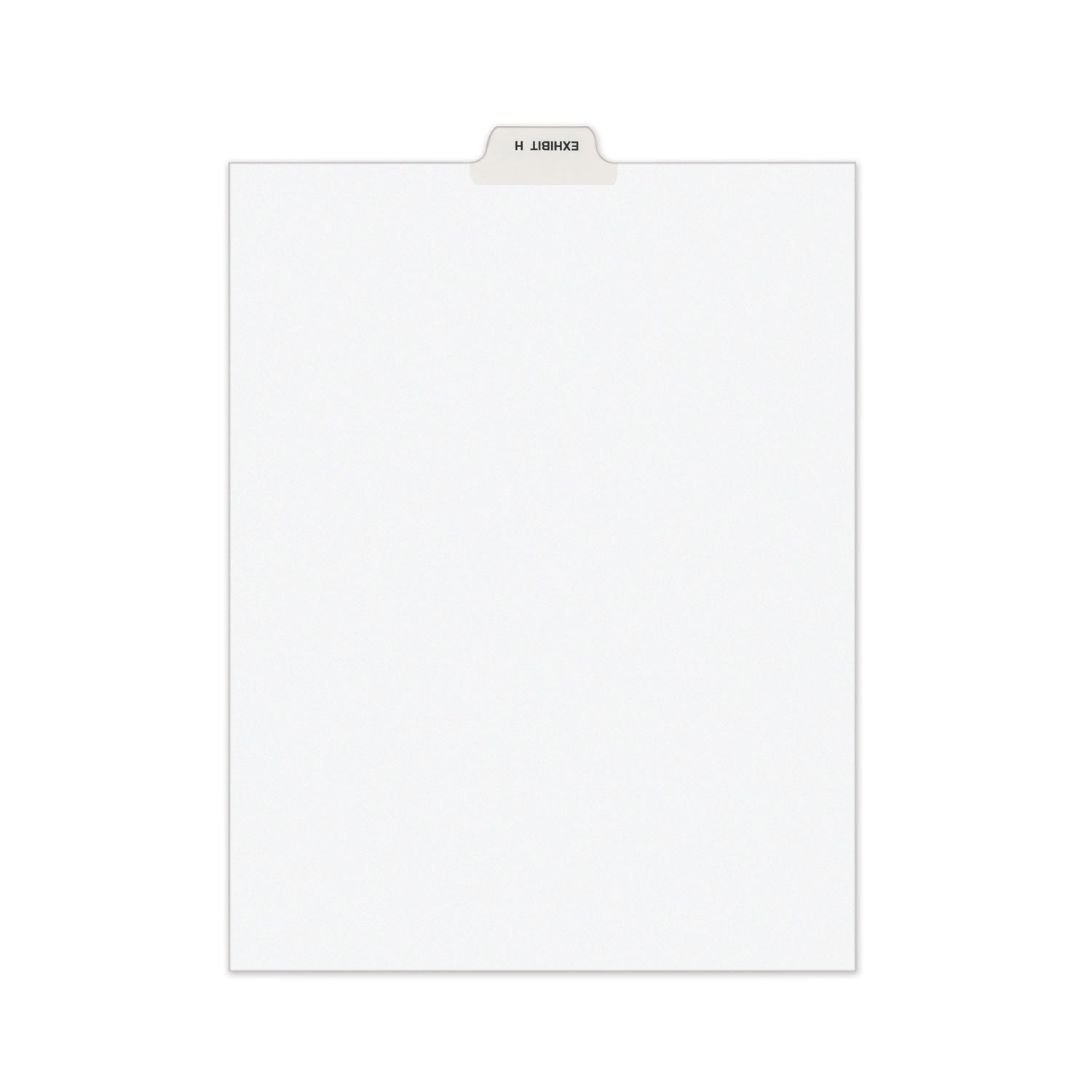 Avery-Style Preprinted Legal Bottom Tab Divider, 26-Tab, Exhibit H, 11 x 8.5, White, 25/PK