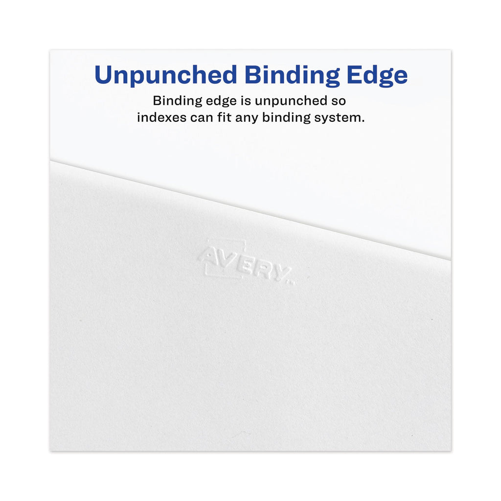 Avery-Style Preprinted Legal Bottom Tab Divider, 26-Tab, Exhibit H, 11 x 8.5, White, 25/PK