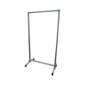 Ghent Acrylic Mobile Divider, 38.5" x 23.75" x 74.19", Acrylic; Aluminum, Clear