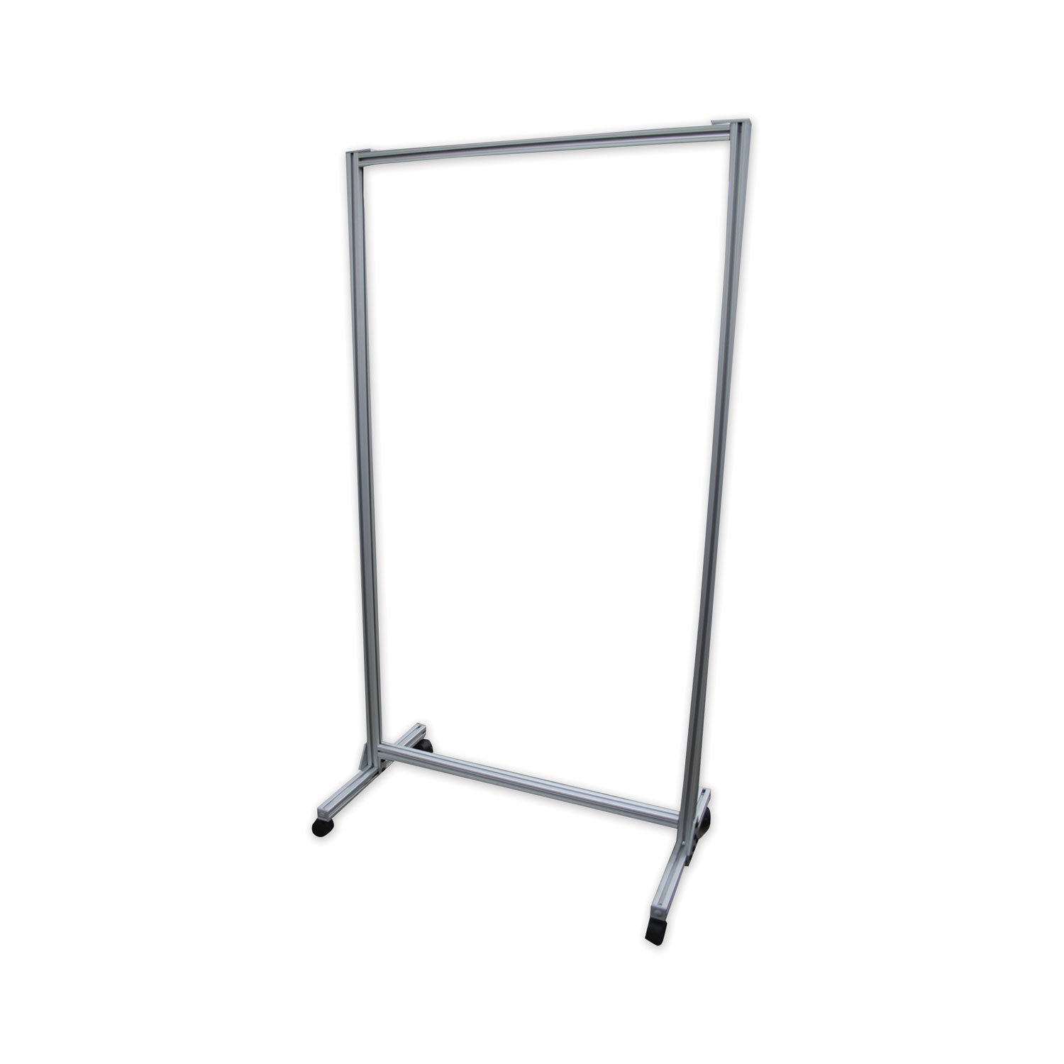 Ghent Acrylic Mobile Divider, 38.5" x 23.75" x 74.19", Acrylic; Aluminum, Clear