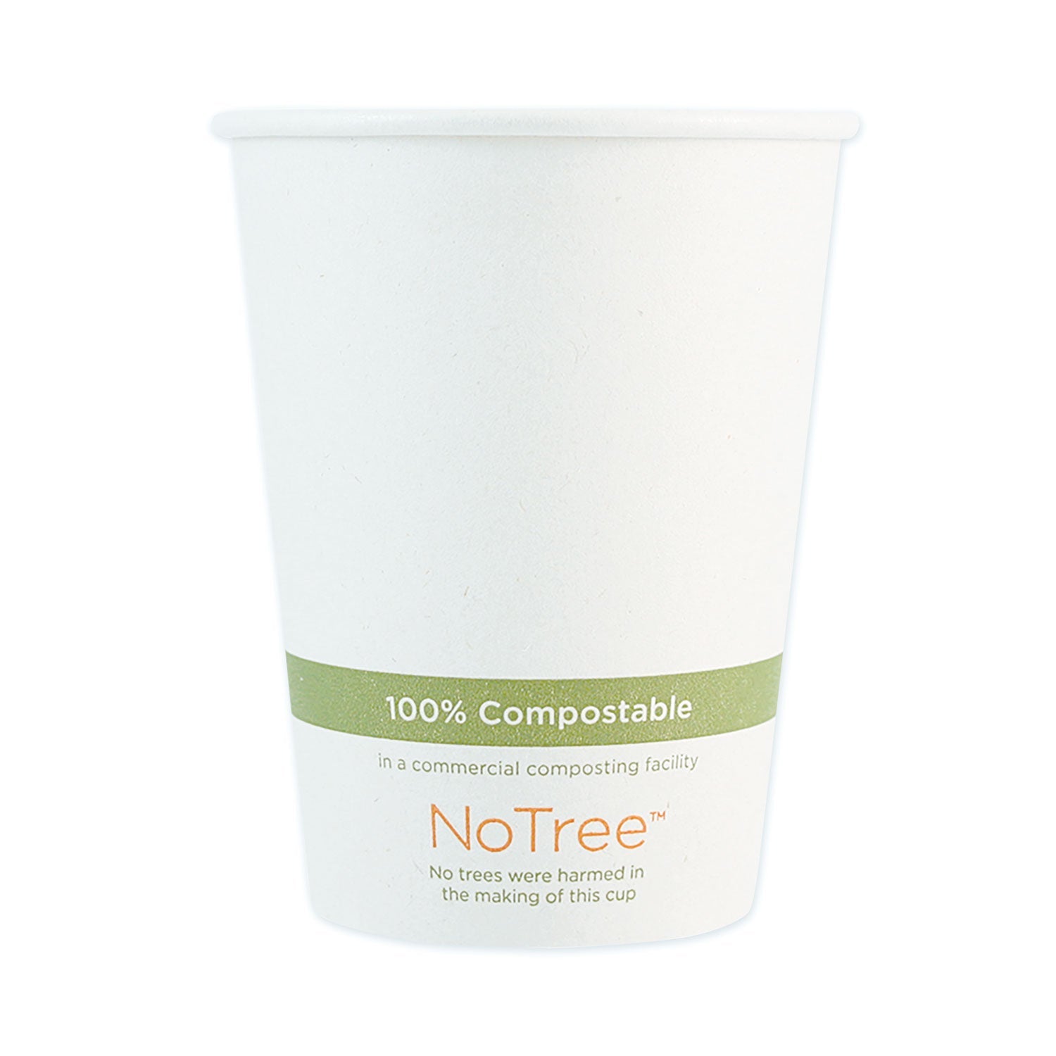 World Centric NoTree Paper Hot Cups, 12 oz, Natural, 1,000/Carton