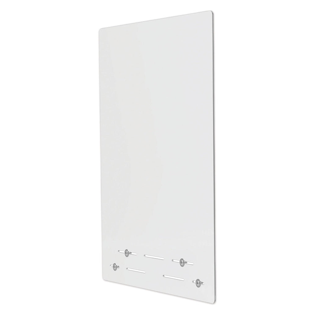deflecto Mounting Safety Barrier with Full Shield, 23.75" x 31.75", Polycarbonate, Clear, 2/Carton