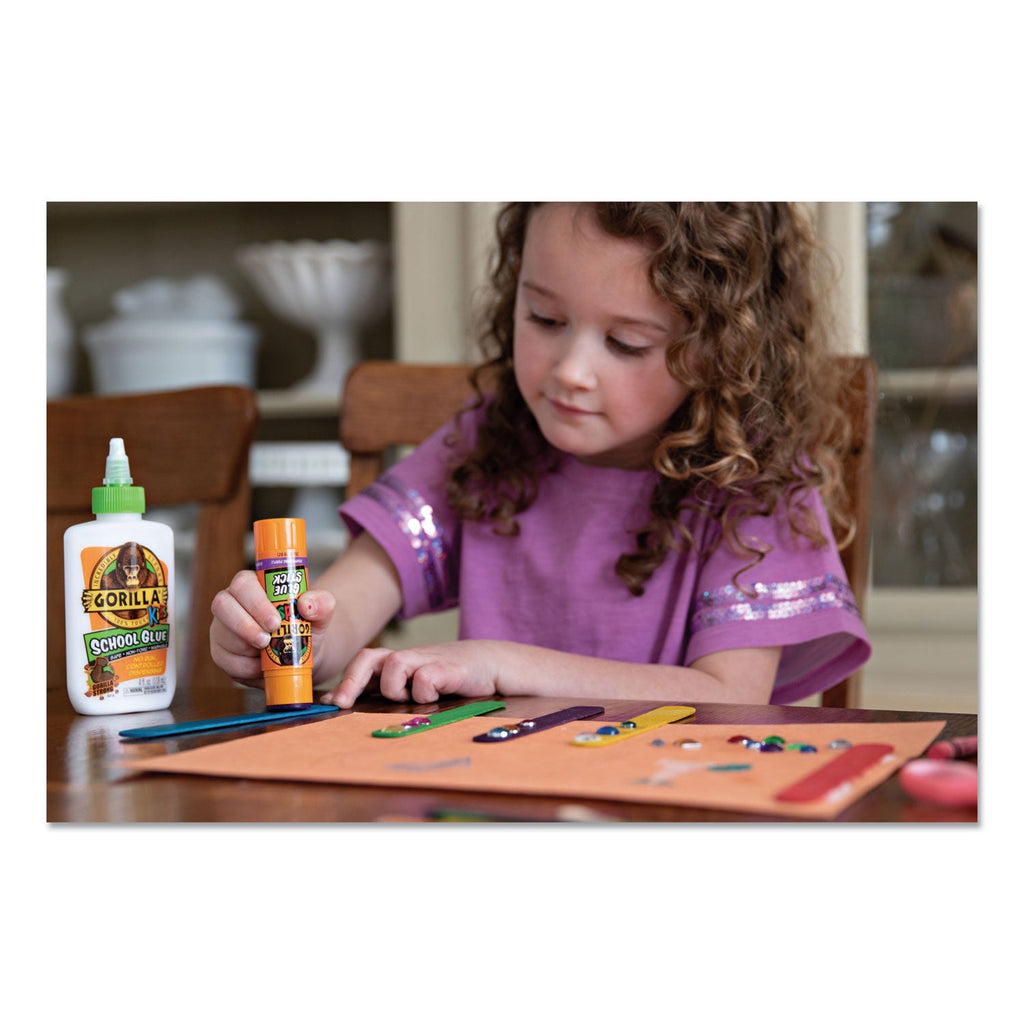 Gorilla School Glue Sticks, 0.21 oz/Stick, Dries Clear, 24/Pack
