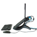 3M Vertical Notebook Computer Riser with Cable Management, 9" x 12" x 6.5" to 9.5", Black/Charcoal Gray, Supports 20 lbs