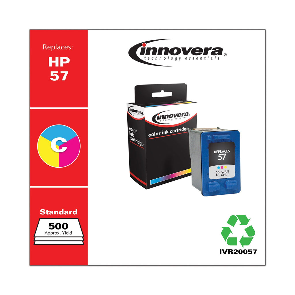 Innovera Remanufactured Tri-Color Ink, Replacement for 57 (C6657AN), 400 Page-Yield