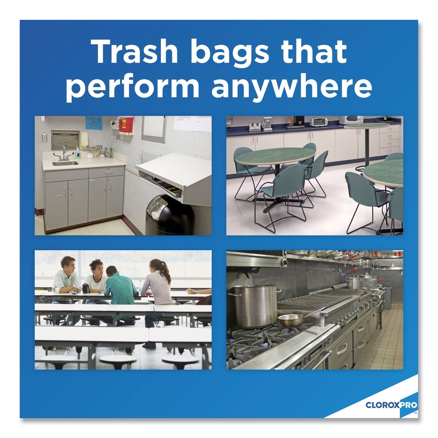 Glad Tall Kitchen Drawstring Trash Bags, 13 gal, 0.72 mil, 24" x 27.38", Gray, 400/Carton