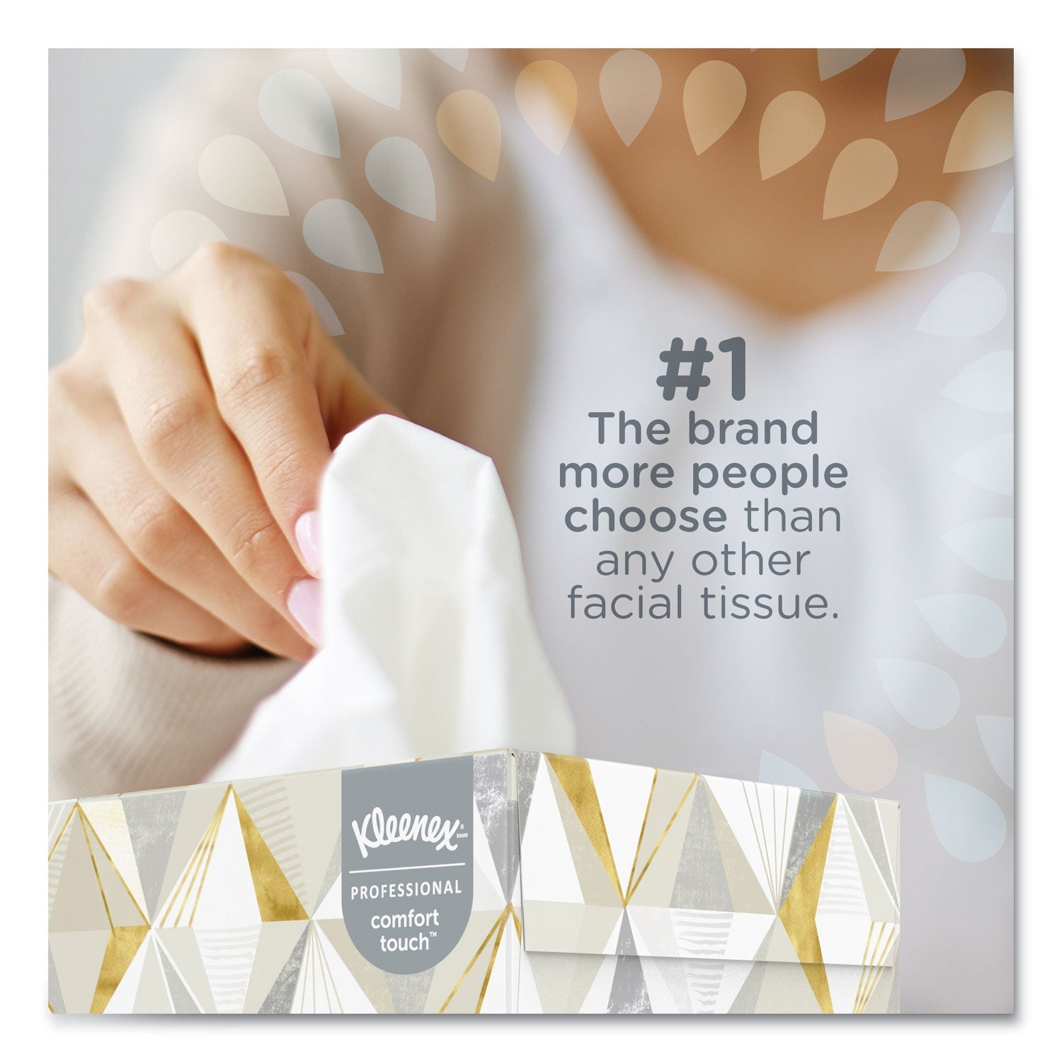 Kleenex White Facial Tissue for Business, 2-Ply, 125 Sheets/Box, 12 Boxes/Carton