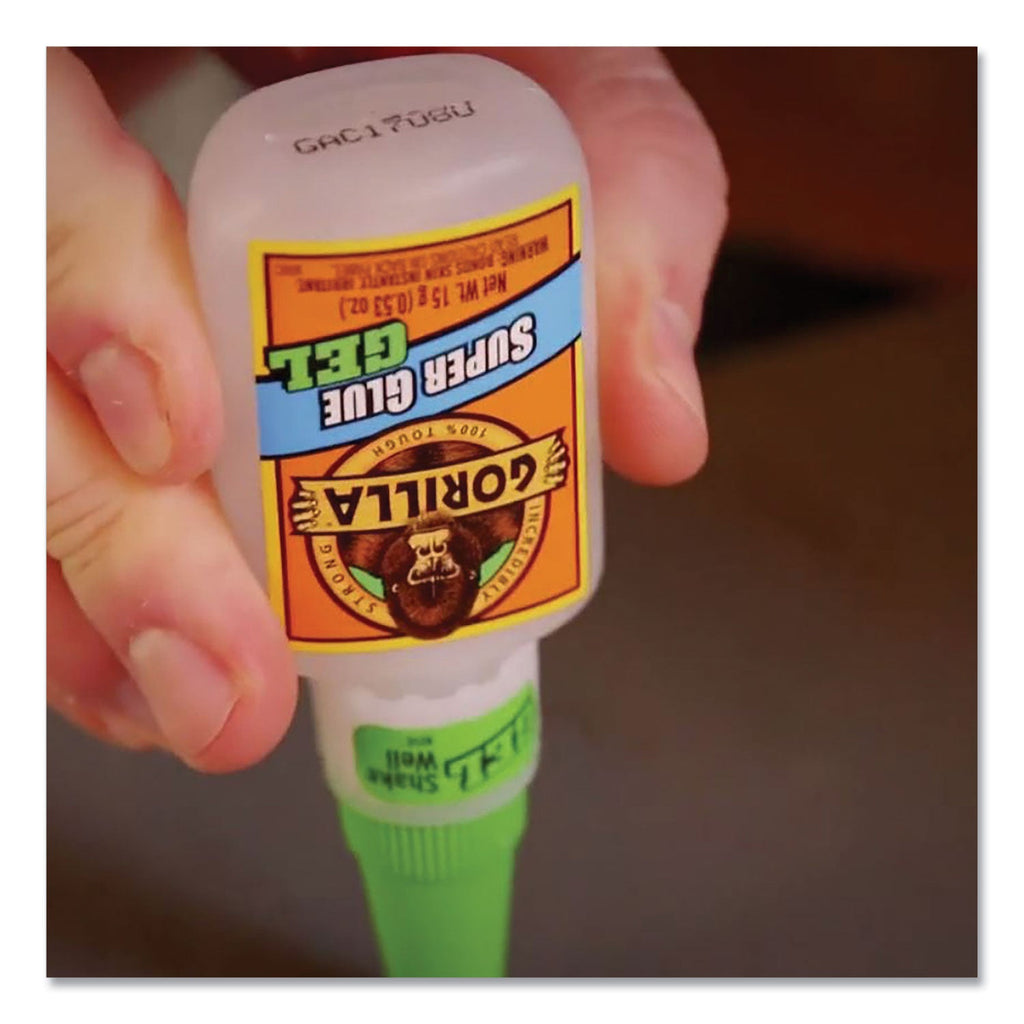 Gorilla Super Glue Gel, 0.53 oz, Dries Clear