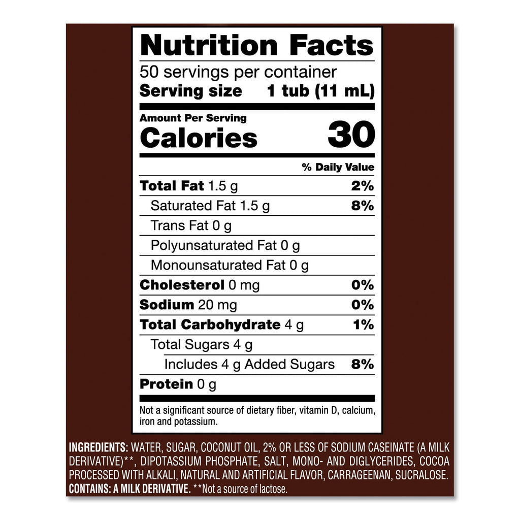 Coffee mate Liquid Coffee Creamer, Snickers, 0.38 oz Mini Cups, 50 Cups/Box