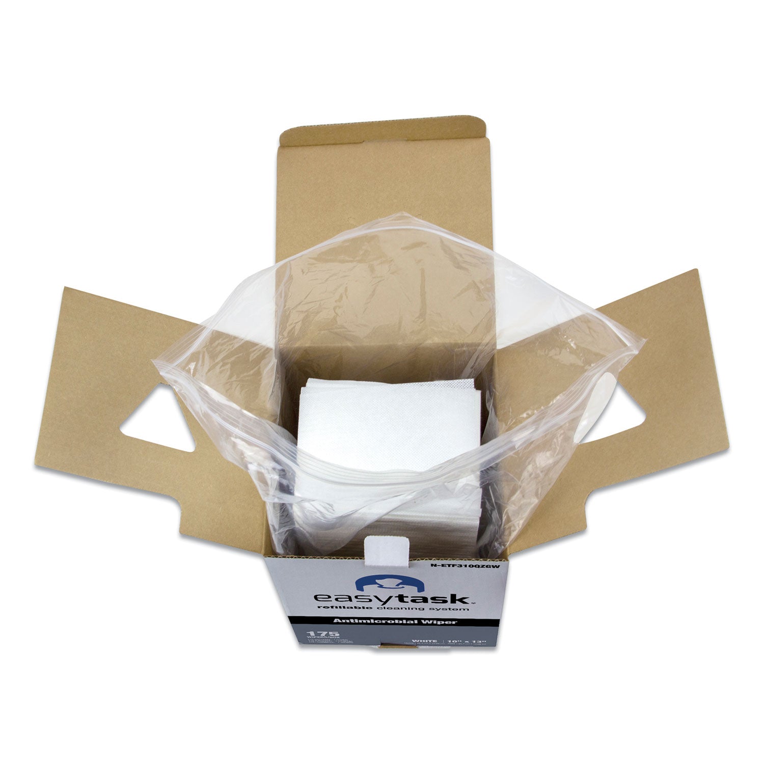 HOSPECO Easy Task F310 Wiper, Quarterfold, 10 x 13, Zipper Bag, 175/Bag