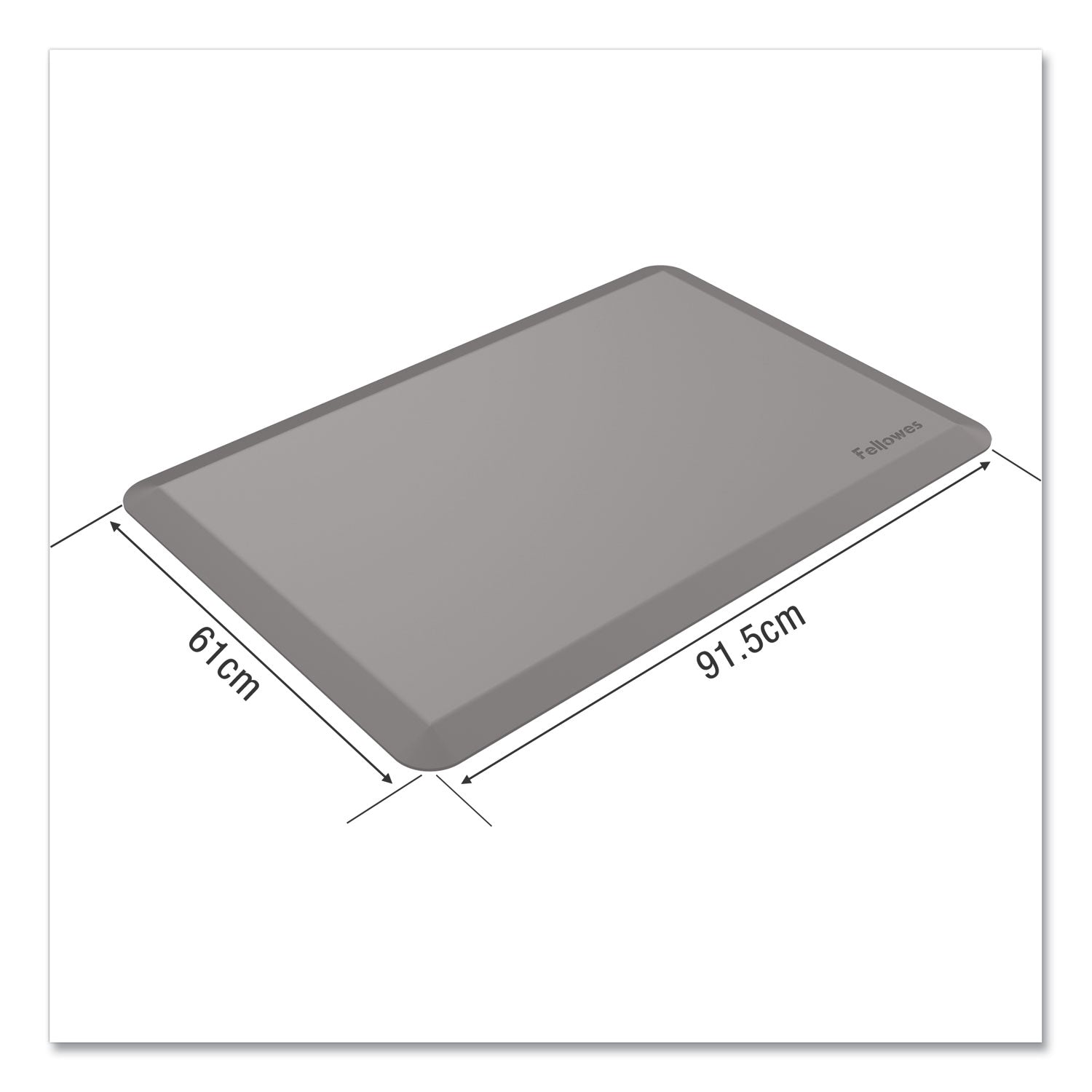Fellowes Anti-Fatigue Wellness Mat, Rectangular; Beveled Edges, 36 x 24, Black