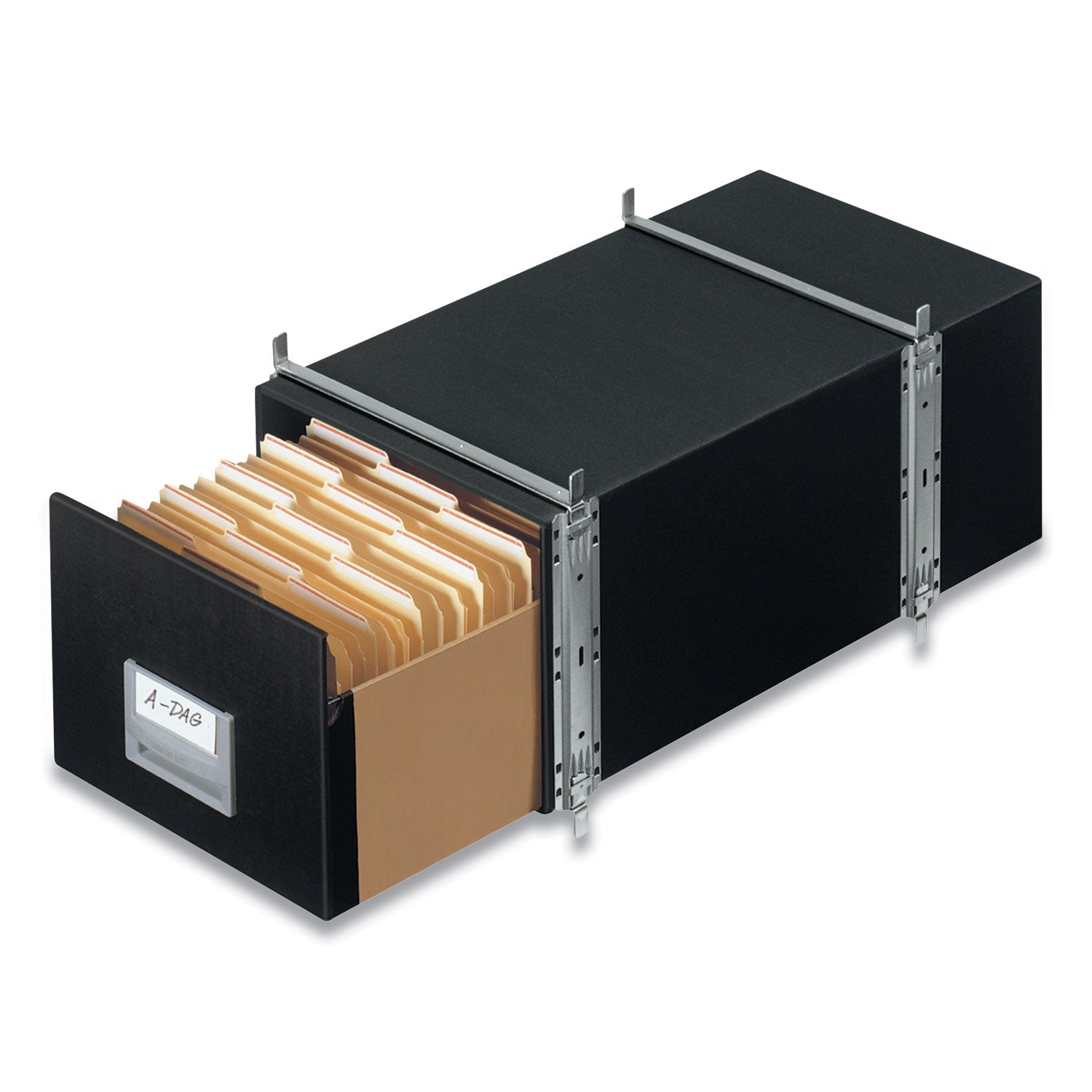 Bankers Box STAXONSTEEL Maximum Space-Saving Storage Drawers, Letter Files, 14" x 25.5" x 11.13", Black, 6/Carton