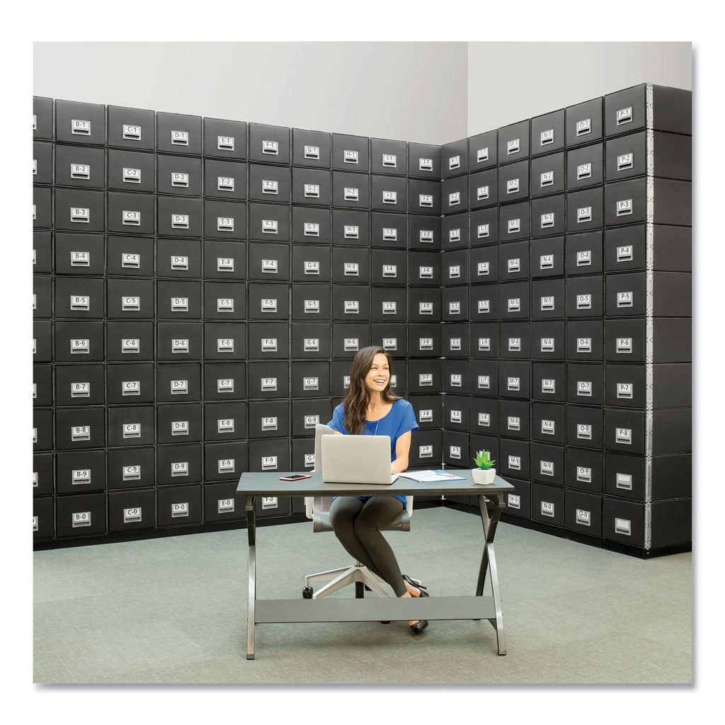 Bankers Box STAXONSTEEL Maximum Space-Saving Storage Drawers, Letter Files, 14" x 25.5" x 11.13", Black, 6/Carton