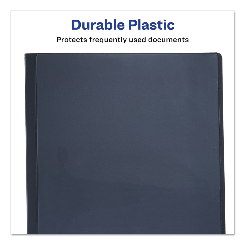 Avery Lay Flat View Report Cover, Flexible Fastener, 0.5" Capacity, 8.5 x 11, Clear/Gray