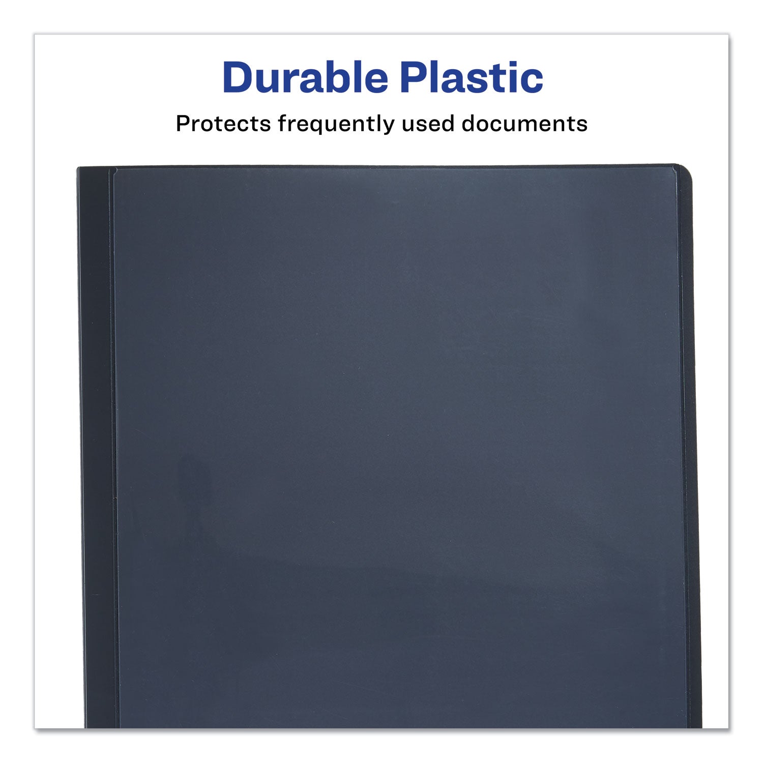 Avery Lay Flat View Report Cover, Flexible Fastener, 0.5" Capacity, 8.5 x 11, Clear/Gray