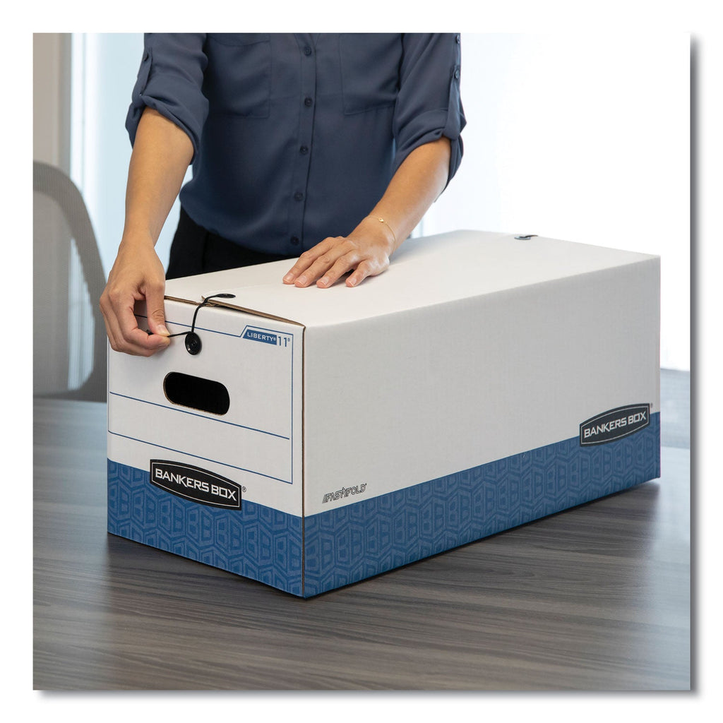Bankers Box STOR/FILE Medium-Duty Strength Storage Boxes, Letter Files, 12" x 24.13" x 10.25", White, 20/Carton
