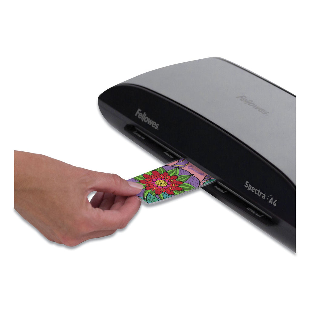 Fellowes Laminating Pouches, 5 mil, 3.75" x 2.25", Gloss Clear, 100/Pack