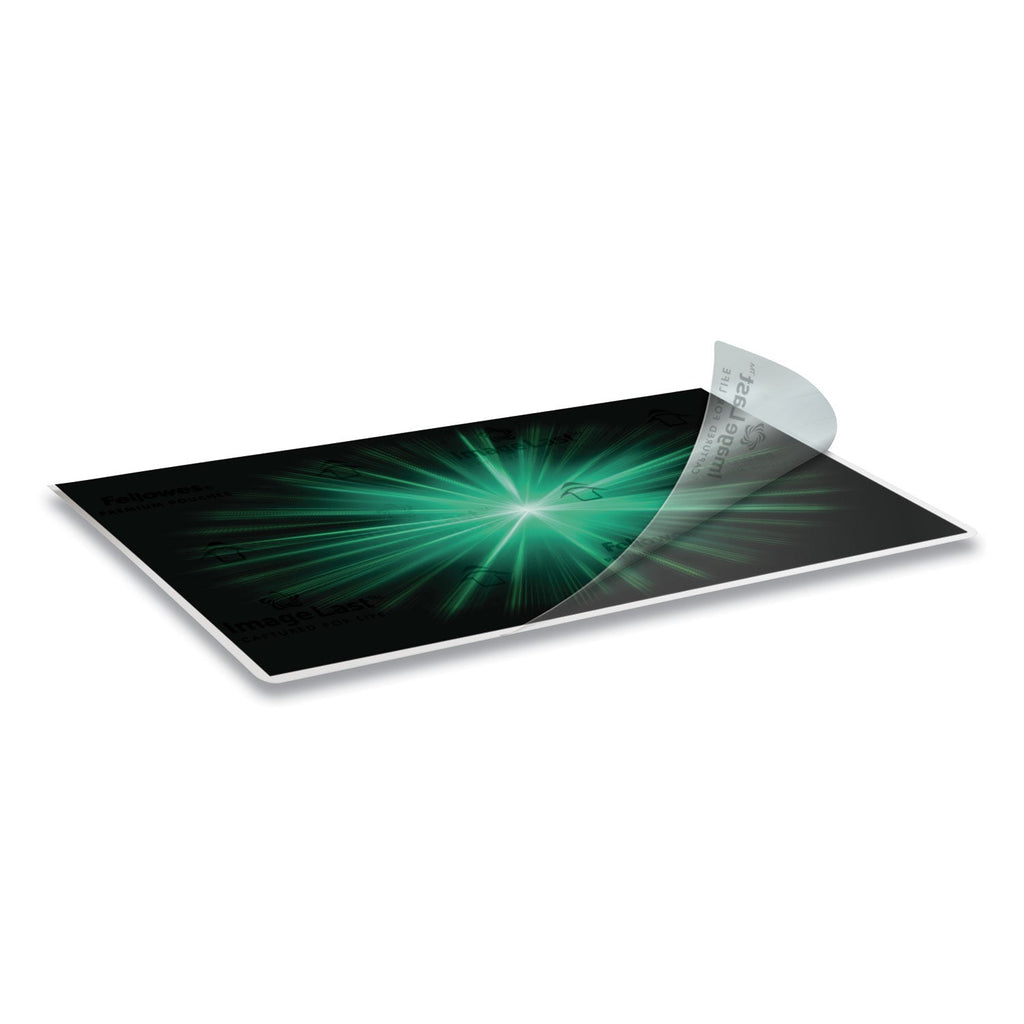 Fellowes ImageLast Laminating Pouches with UV Protection, 3 mil, 9" x 11.5", Clear, 100/Pack