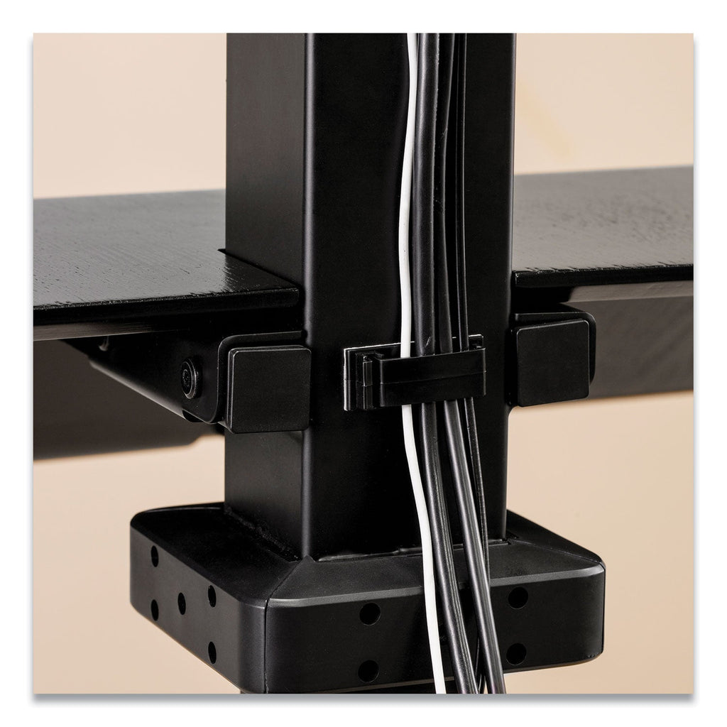 Fellowes Lotus VE Sit-Stand Workstation, 29" x 28.5" x 27.5" to 42.5", Black