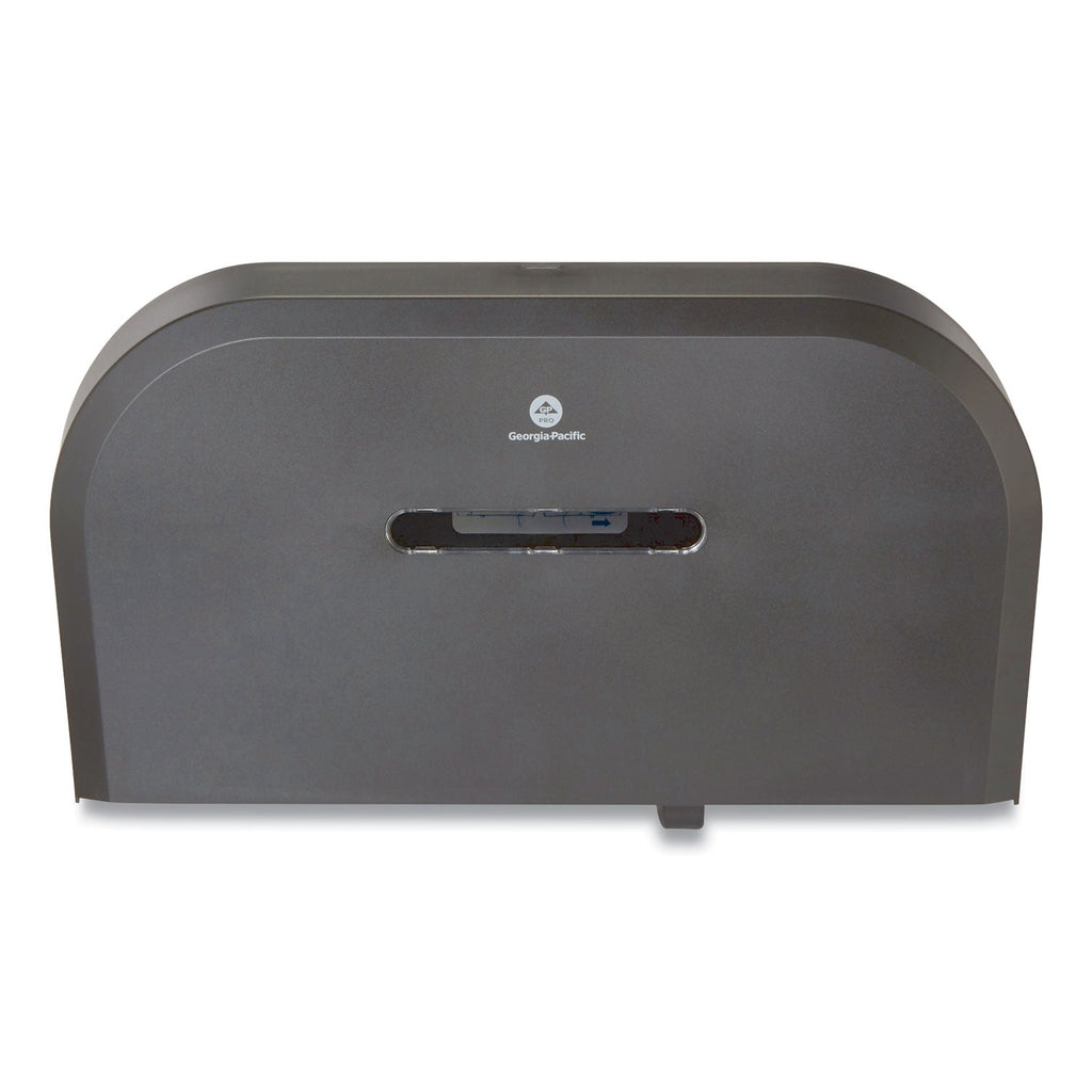 Georgia Pacific Jumbo Jr. Bathroom Tissue Dispenser, Double Roll, 22.1 x 4.8 x 12.1, Black