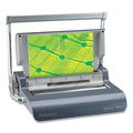 Fellowes Quasar Manual Wire Binding Machine, 130 Sheets, 8.13 x 15.38 x 5.13, Metallic Gray
