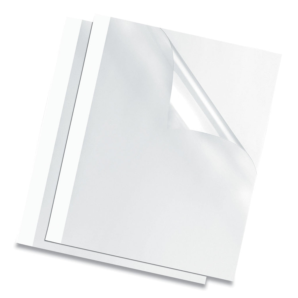 Fellowes Thermal Binding System Presentation Covers, Clear, 31 to 60 Sheet Capacity, 11 x 8.5, Unpunched, 10/Pack