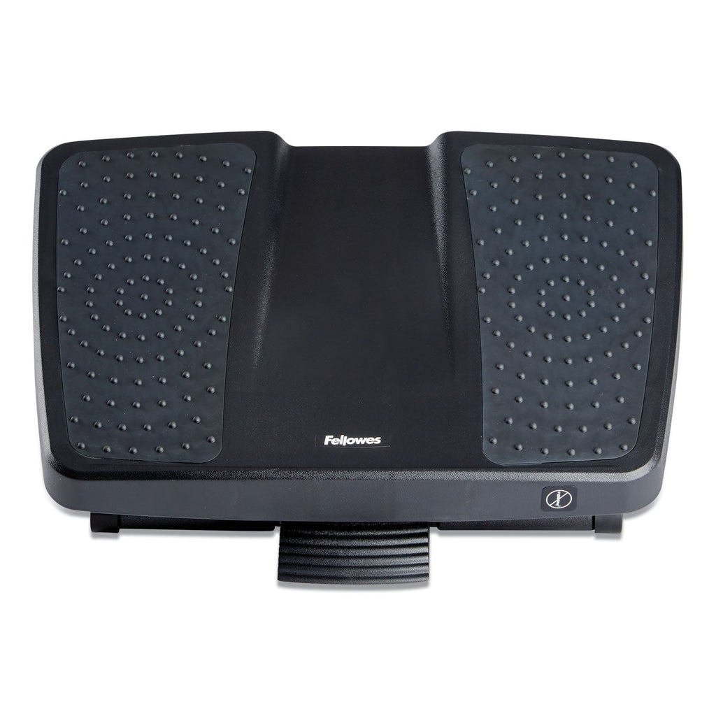 Fellowes Ultimate Foot Support, HPS, 17.75w x 13.25d x 4 to 6.5h, Black/Gray