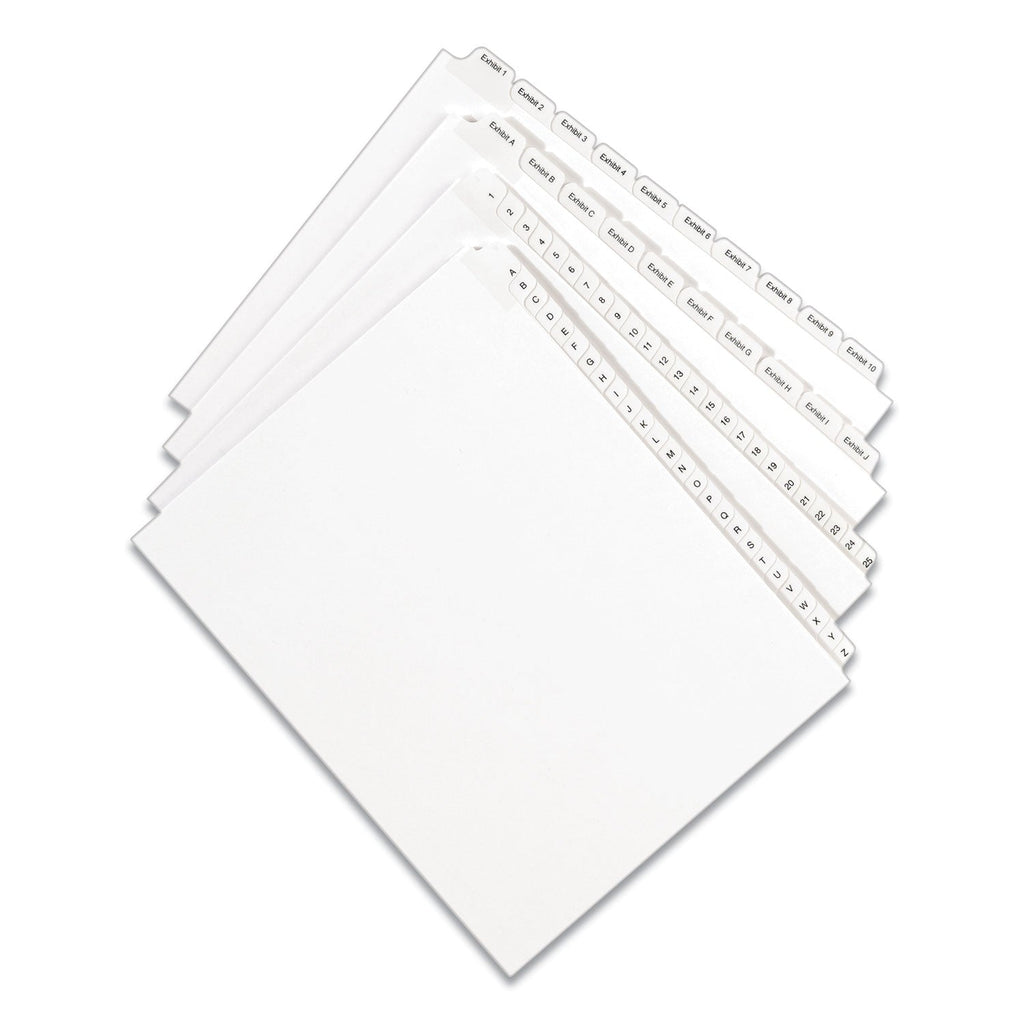 Avery Preprinted Legal Exhibit Side Tab Index Dividers, Allstate Style, 25-Tab, 1 to 25, 11 x 8.5, White, 1 Set, (1701)