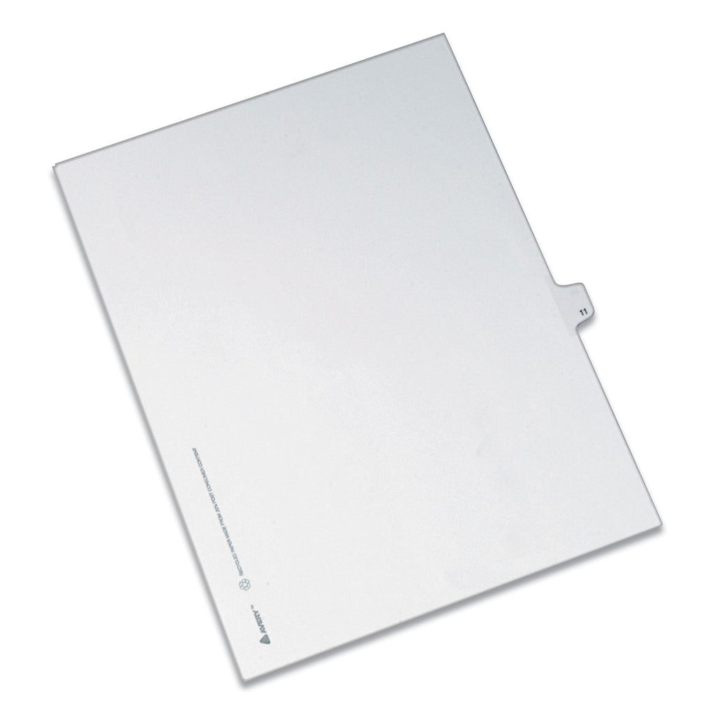 Avery Preprinted Legal Exhibit Side Tab Index Dividers, Allstate Style, 10-Tab, 11, 11 x 8.5, White, 25/Pack