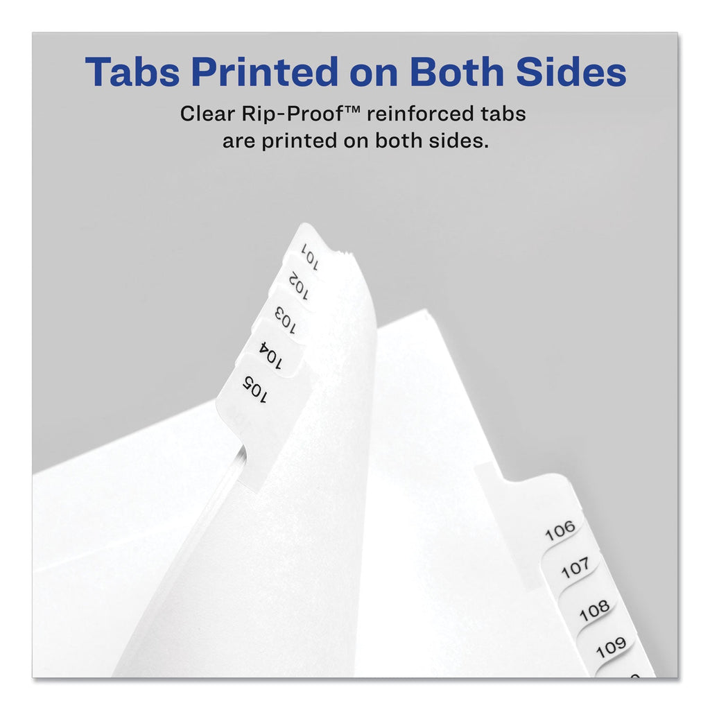 Avery Preprinted Legal Exhibit Side Tab Index Dividers, Allstate Style, 10-Tab, 5, 11 x 8.5, White, 25/Pack