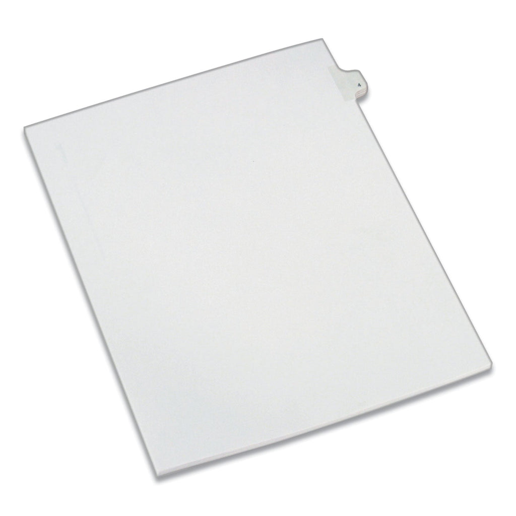 Avery Preprinted Legal Exhibit Side Tab Index Dividers, Allstate Style, 10-Tab, 4, 11 x 8.5, White, 25/Pack