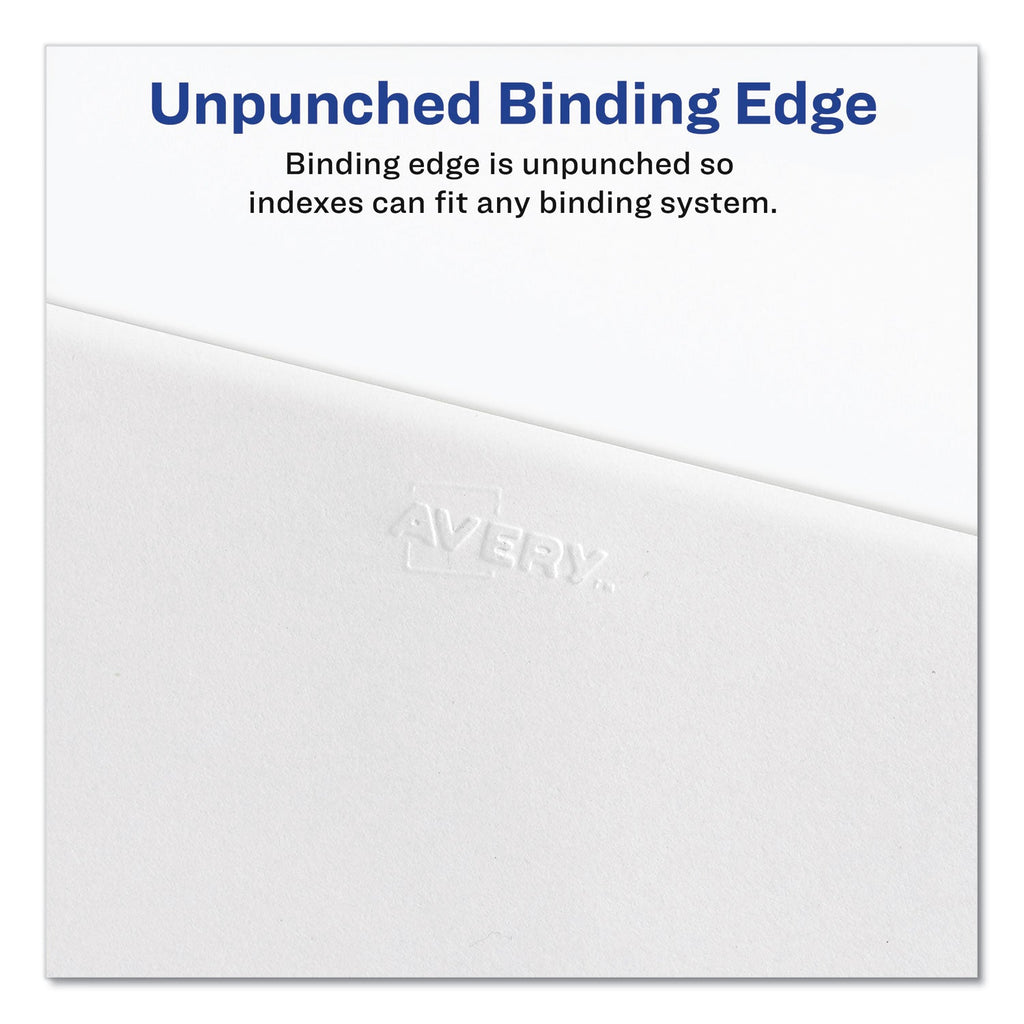 Avery Preprinted Legal Exhibit Side Tab Index Dividers, Avery Style, 10-Tab, 8, 11 x 8.5, White, 25/Pack
