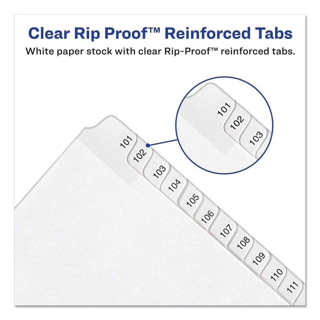 Avery Preprinted Legal Exhibit Side Tab Index Dividers, Allstate Style, 25-Tab, 1 to 25, 11 x 8.5, White, 1 Set, (1701)