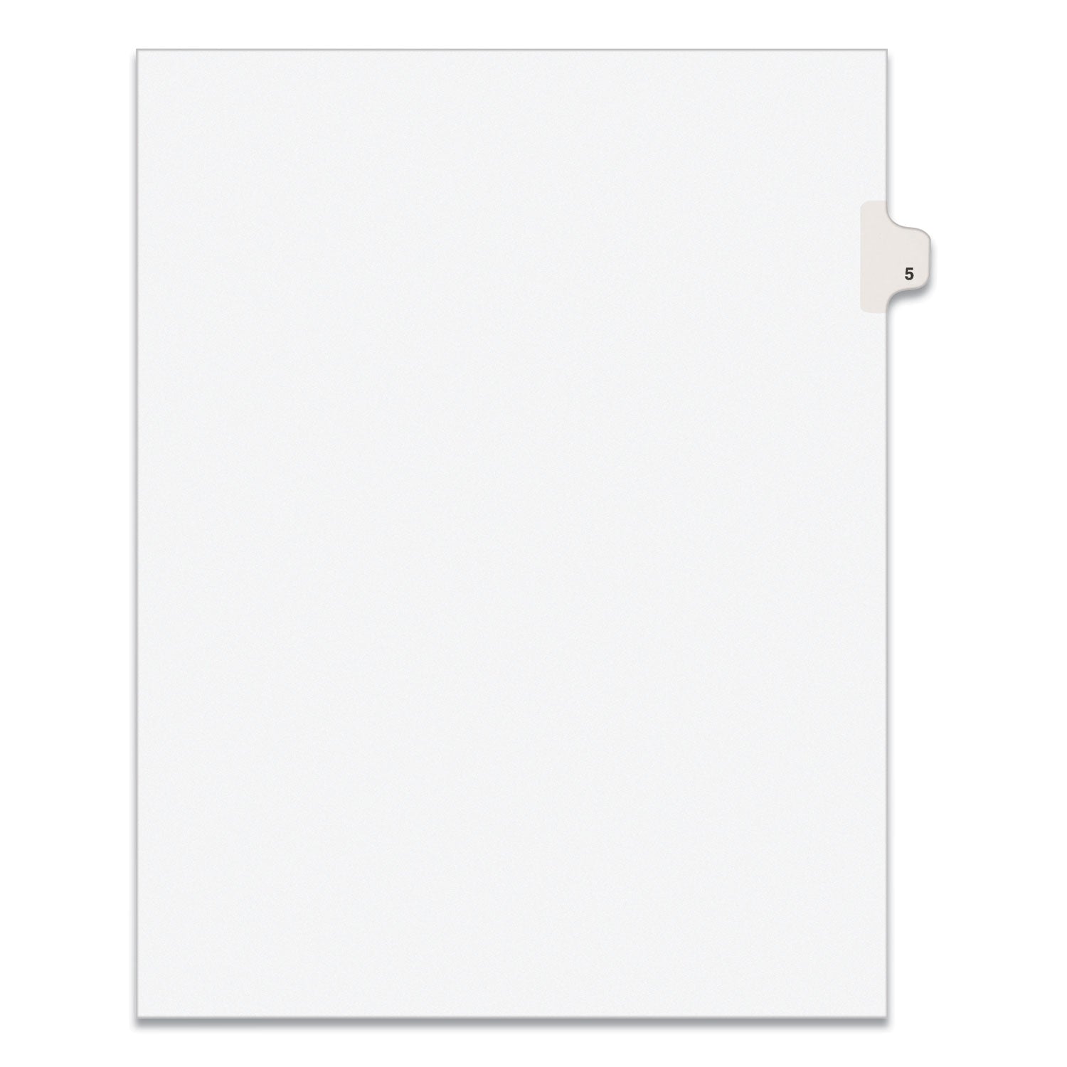 Avery Preprinted Legal Exhibit Side Tab Index Dividers, Avery Style, 10-Tab, 5, 11 x 8.5, White, 25/Pack