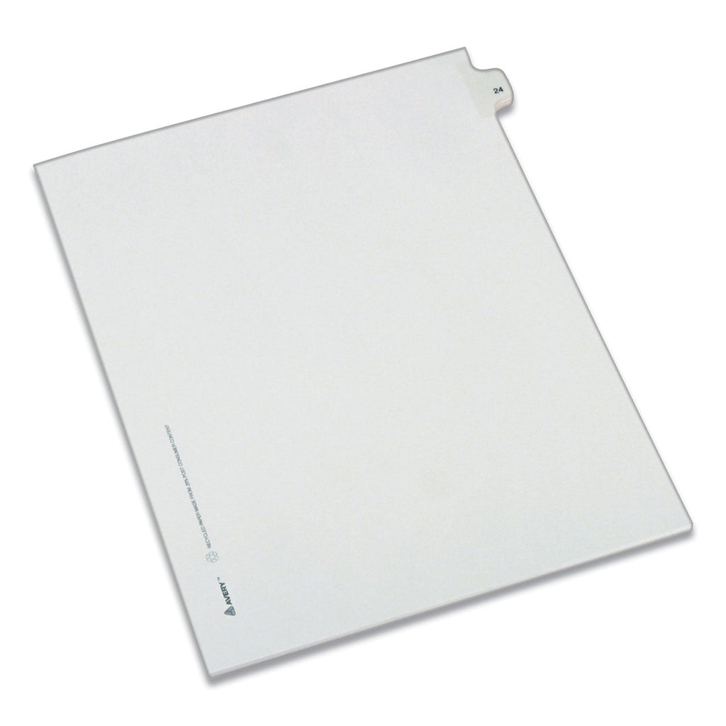 Avery Preprinted Legal Exhibit Side Tab Index Dividers, Allstate Style, 10-Tab, 24, 11 x 8.5, White, 25/Pack