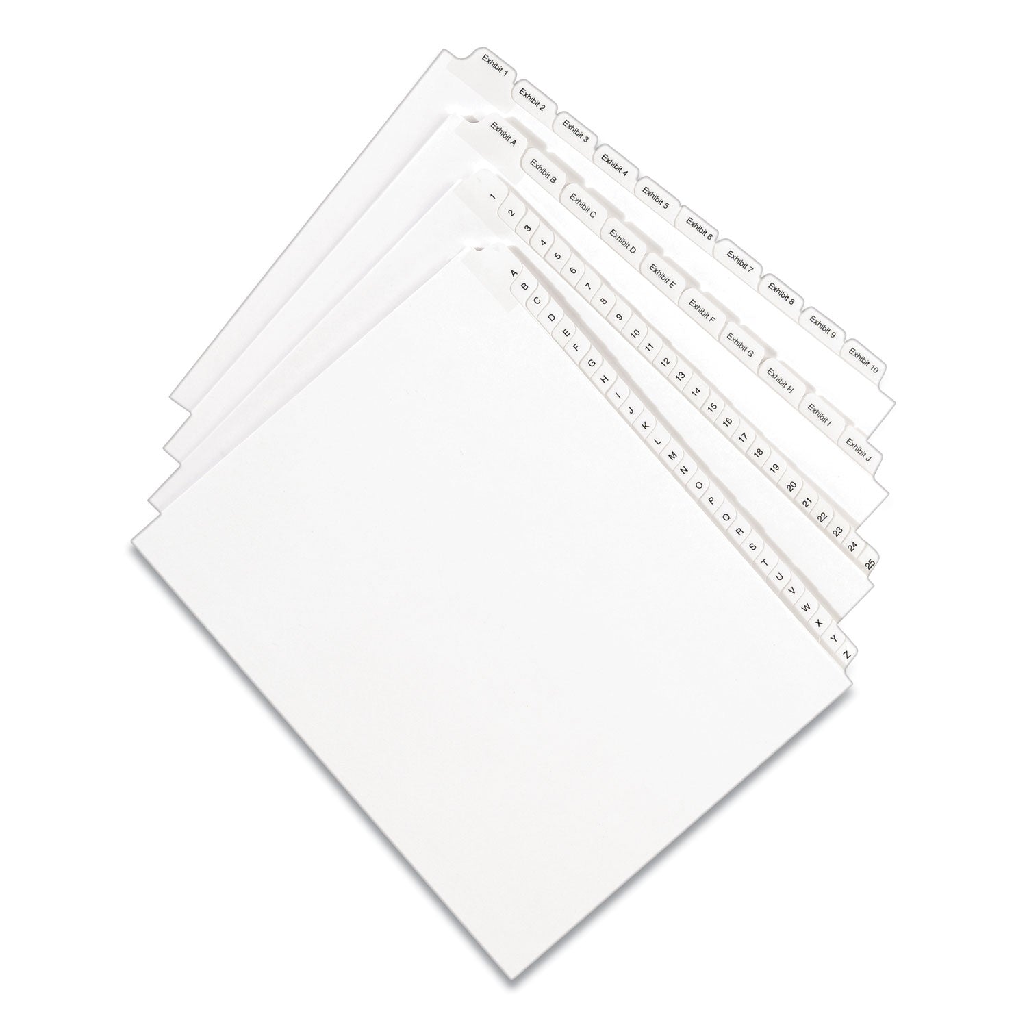 Avery Preprinted Legal Exhibit Side Tab Index Dividers, Allstate Style, 26-Tab, T, 11 x 8.5, White, 25/Pack